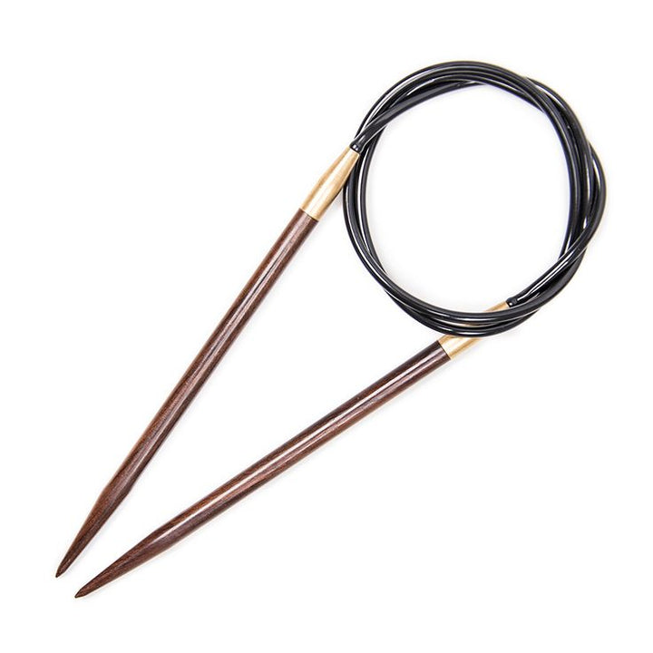 Pony Rosewood Fixed Circular Needles 80cm 3.25 - 6.5mm