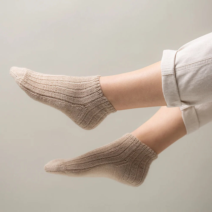 Cashmere Striped Ankle Socks Knitting Kit