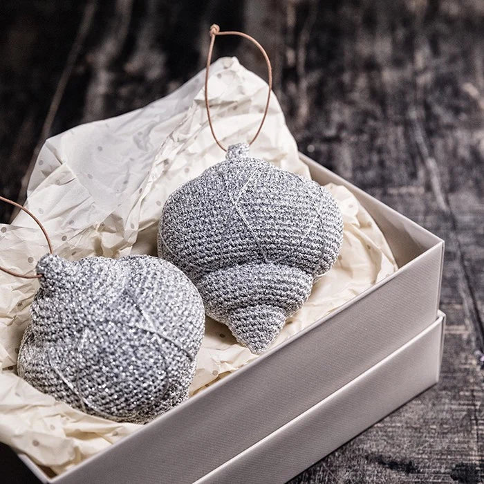Krea Deluxe Glittery Christmas Ornaments Crochet Kit
