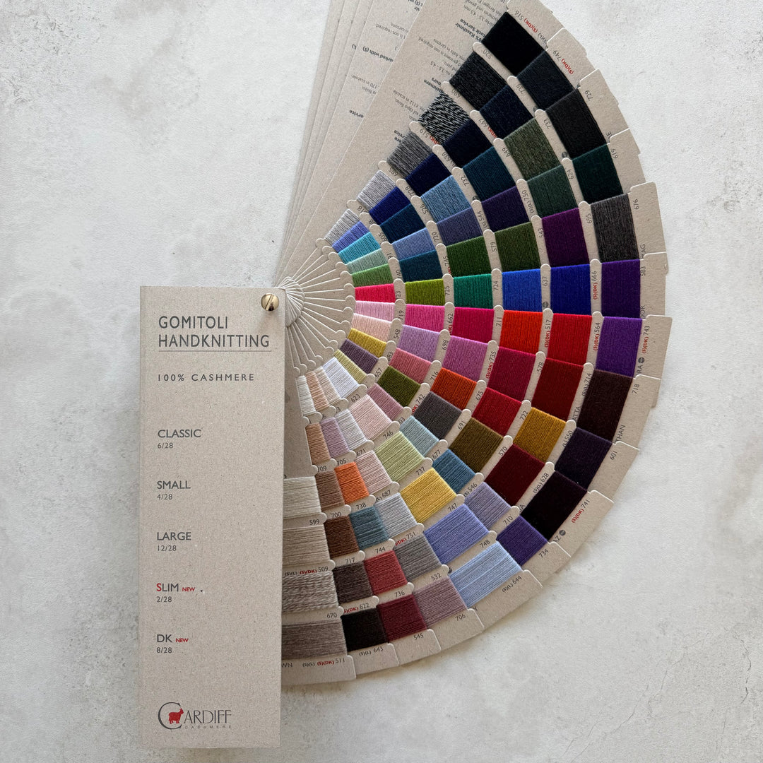 Cardiff Cashmere Classic Slim Small DK Large Shade Card