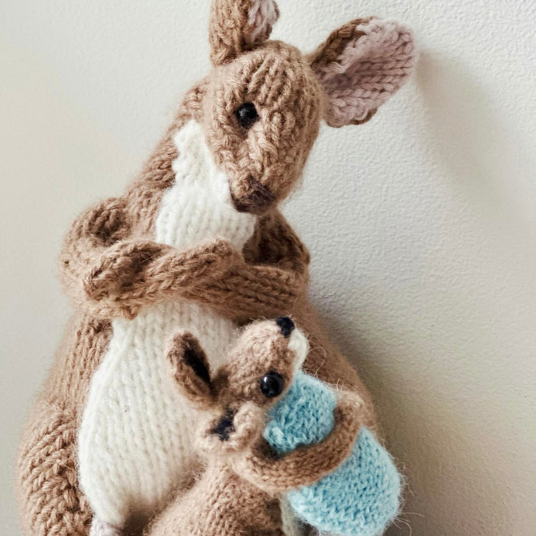 Kanga and Roo Cashmere Knitting Kit