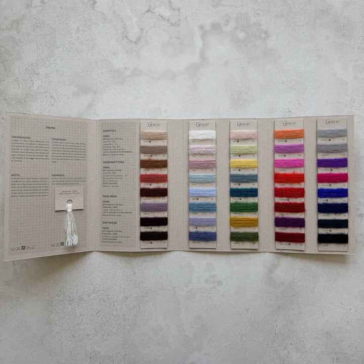Cardiff Cashmere Prime Shade Card