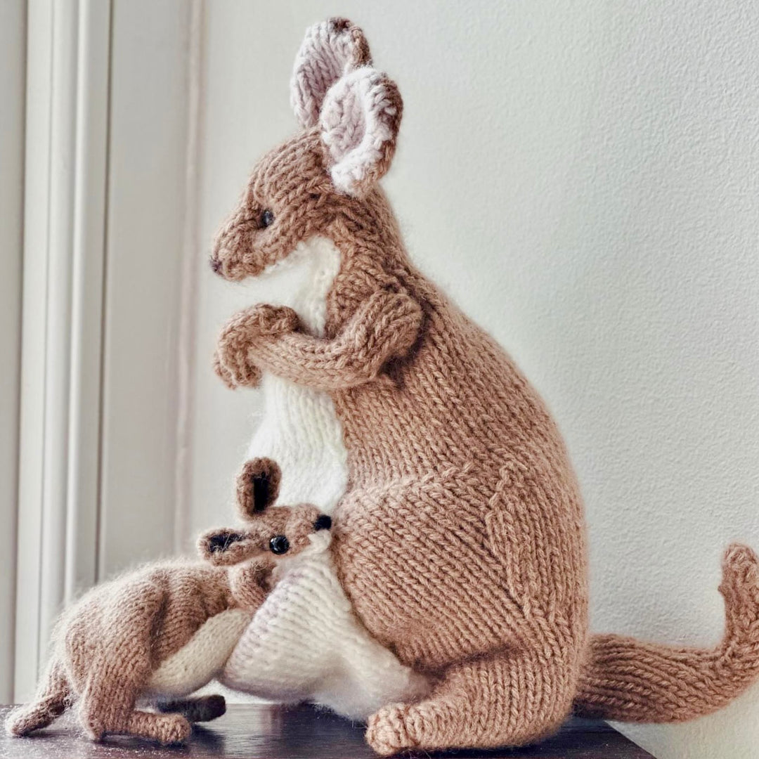 Kanga and Roo Cashmere Knitting Kit