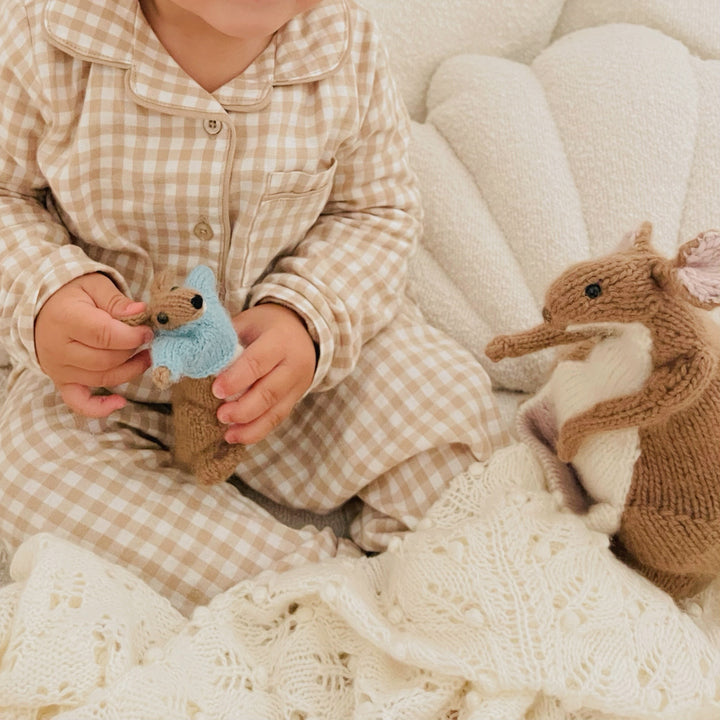KNITTED AND READY Cashmere Kanga and Roo Kangaroo