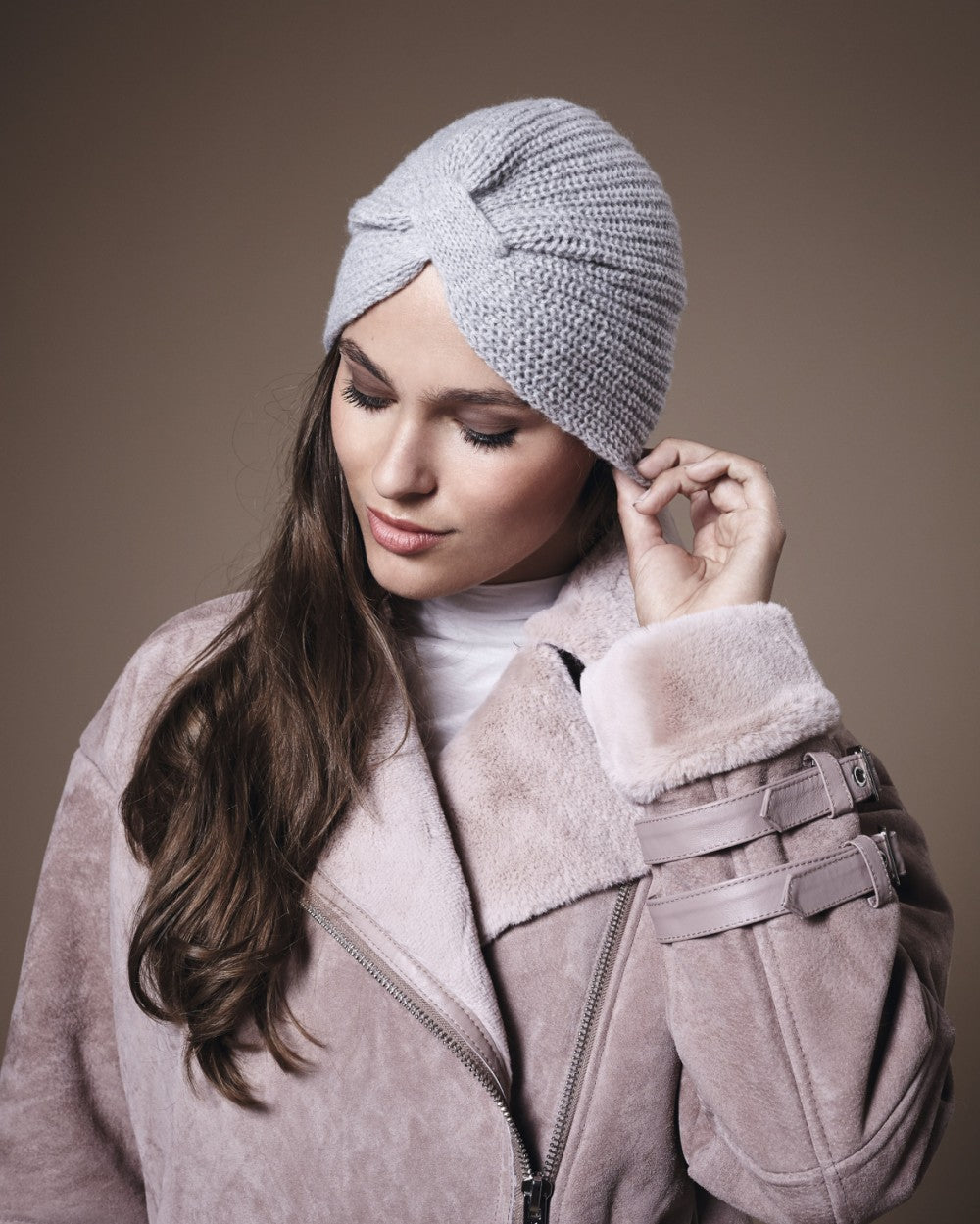 Turban hat knitting kit