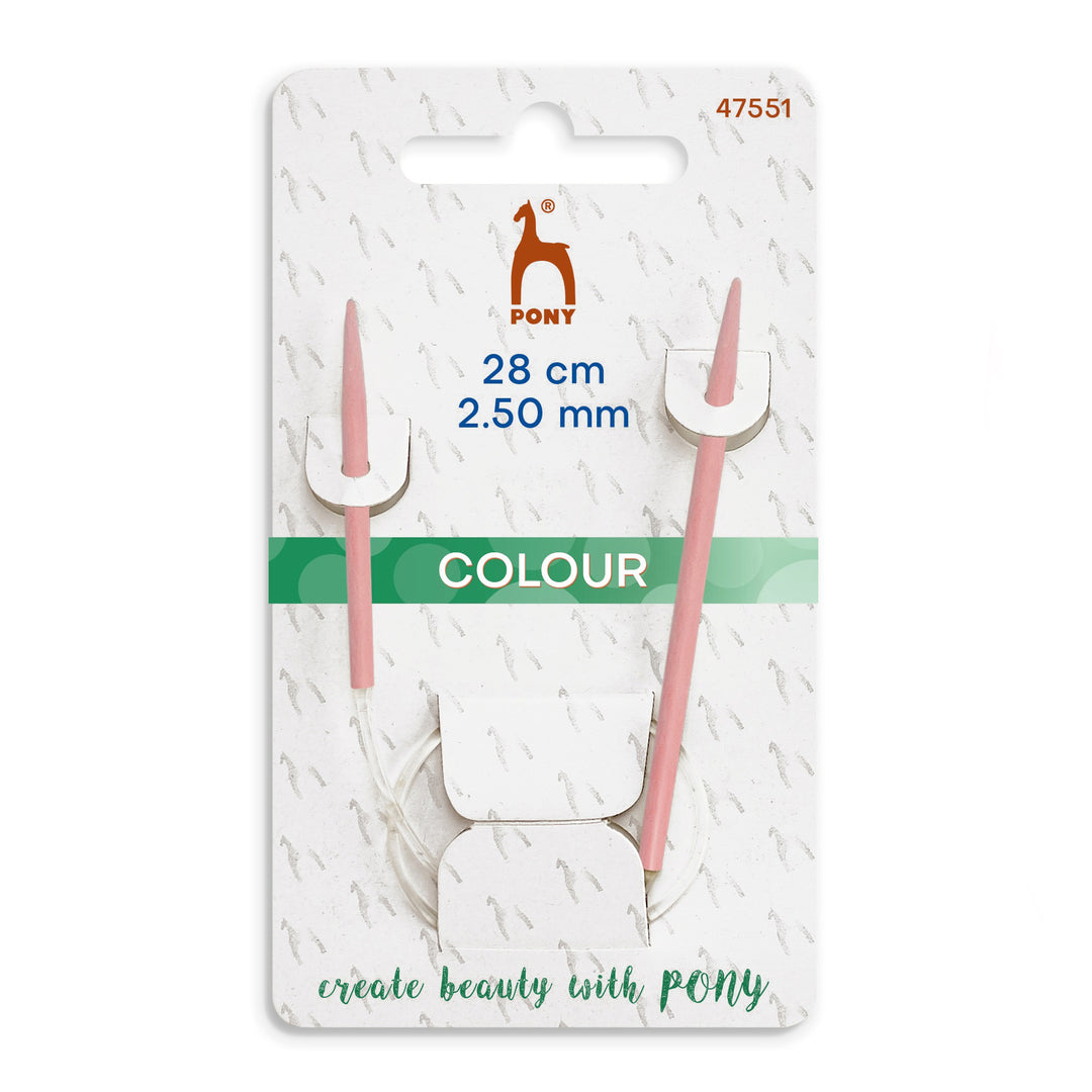 Pony Colour Aluminium Short Fixed Circular Needles 28cm 2.5-4.5 mm