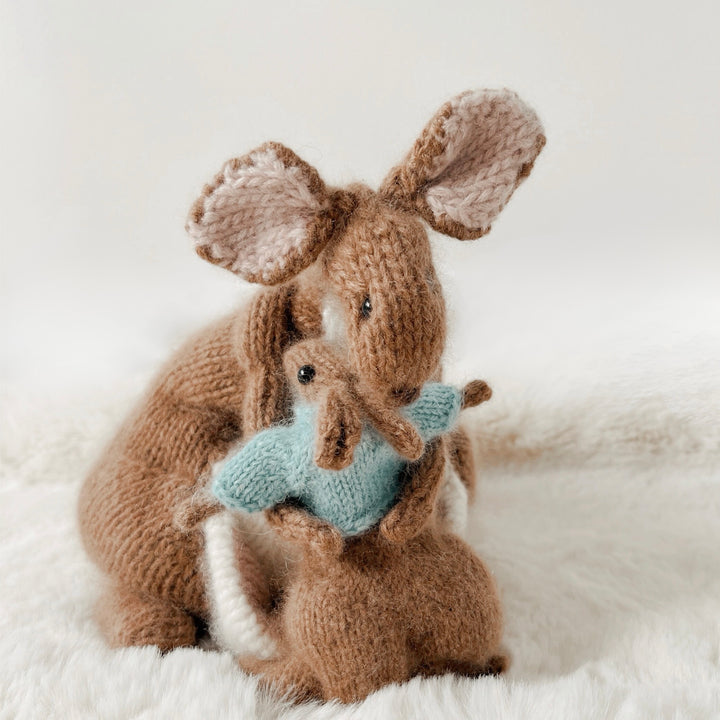 Kanga and Roo Cashmere Knitting Kit
