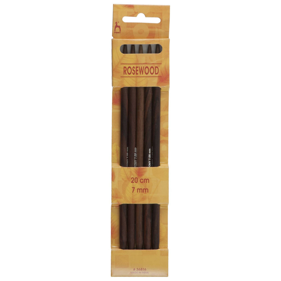 Pony Rosewood Double Pointed Needles 20cm 3 - 6.5mm