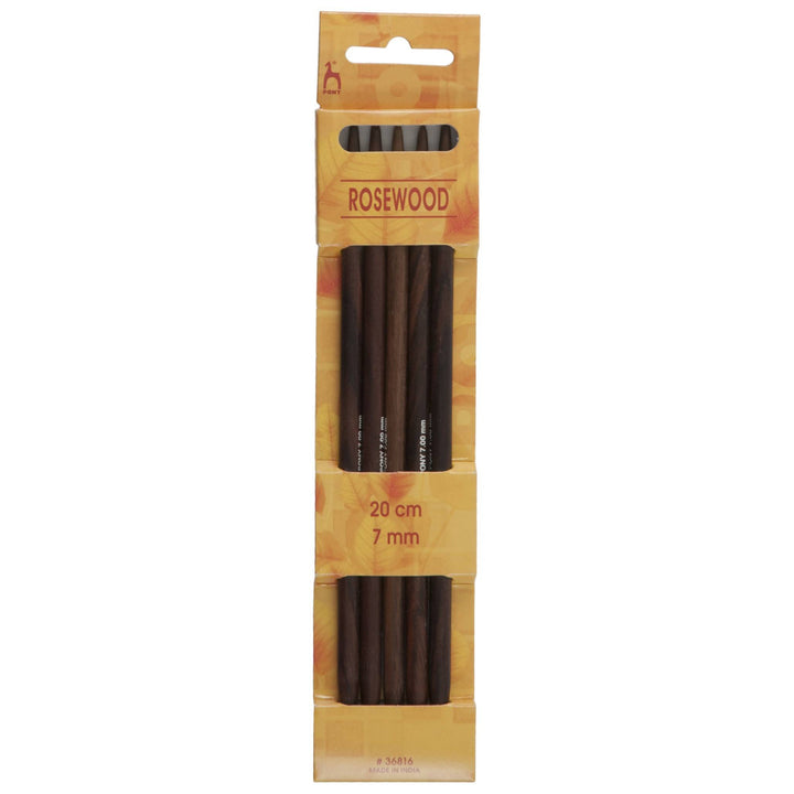 Pony Rosewood Double Pointed Needles 20cm 3 - 6.5mm
