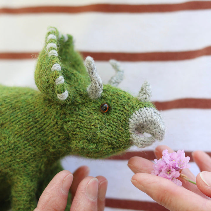 Triceratops Dinosaur knitting kit