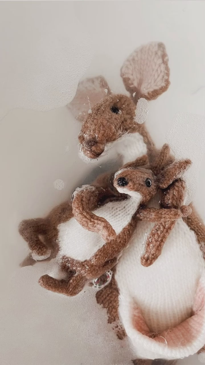 Kanga and Roo Cashmere Knitting Kit