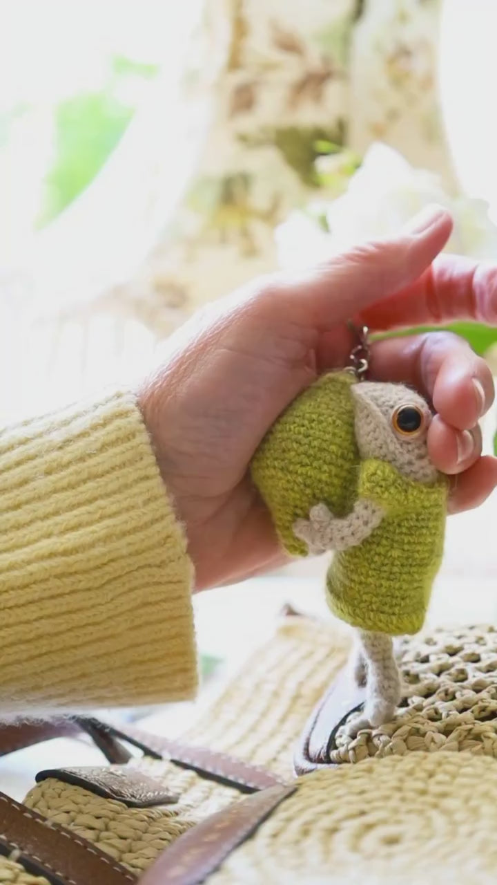 NEW Four Frogs Keyring Crochet Kit